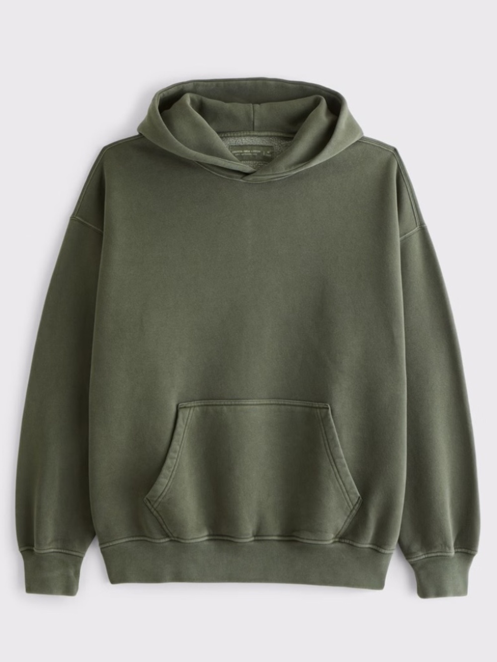 Abercrombie & Fitch Men's Small Olive Green Oversized Soft A&F Essentials Hoodie - Picture 7 of 7